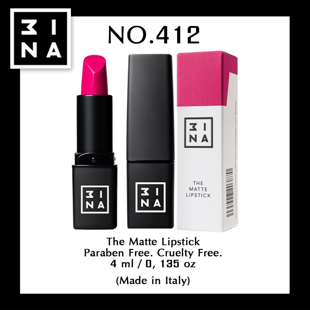 3ina-ลิปสติก-matte-lipstick-100-นำเข้าจากitaly-สินค้าพรีเมี่ยม