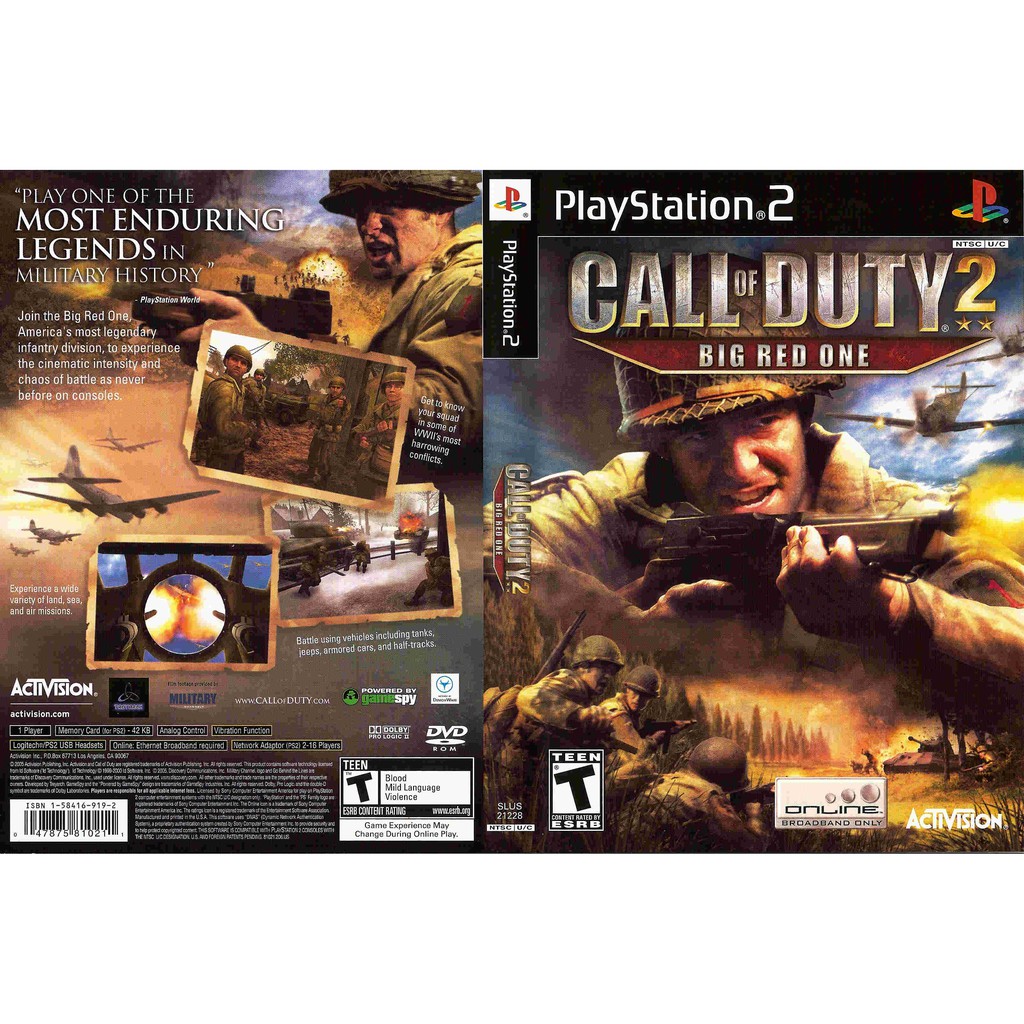 แผ่นเกมส์-ps2-รับประกัน-call-of-duty-2-big-red-one