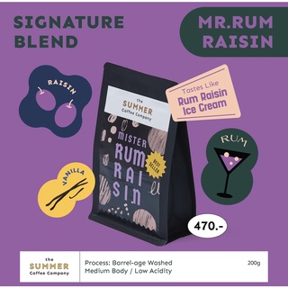 สินค้า The Summer Coffee Company เมล็ดกาแฟ Mr.Rum Raisin