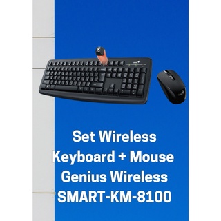 ชุดคีย์บอร์ดและเมาส์ไร้สาย ดำ Genius KM-8100