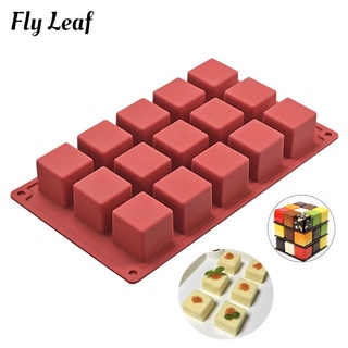 Fly Leaf แม่พิมพ์ซิลิโคน ทรงสี่เหลี่ยม สําหรับทําพุดดิ้ง เยลลี่ ขนมหวาน ยิปซั่ม น้ํามันหอมระเหย DIY