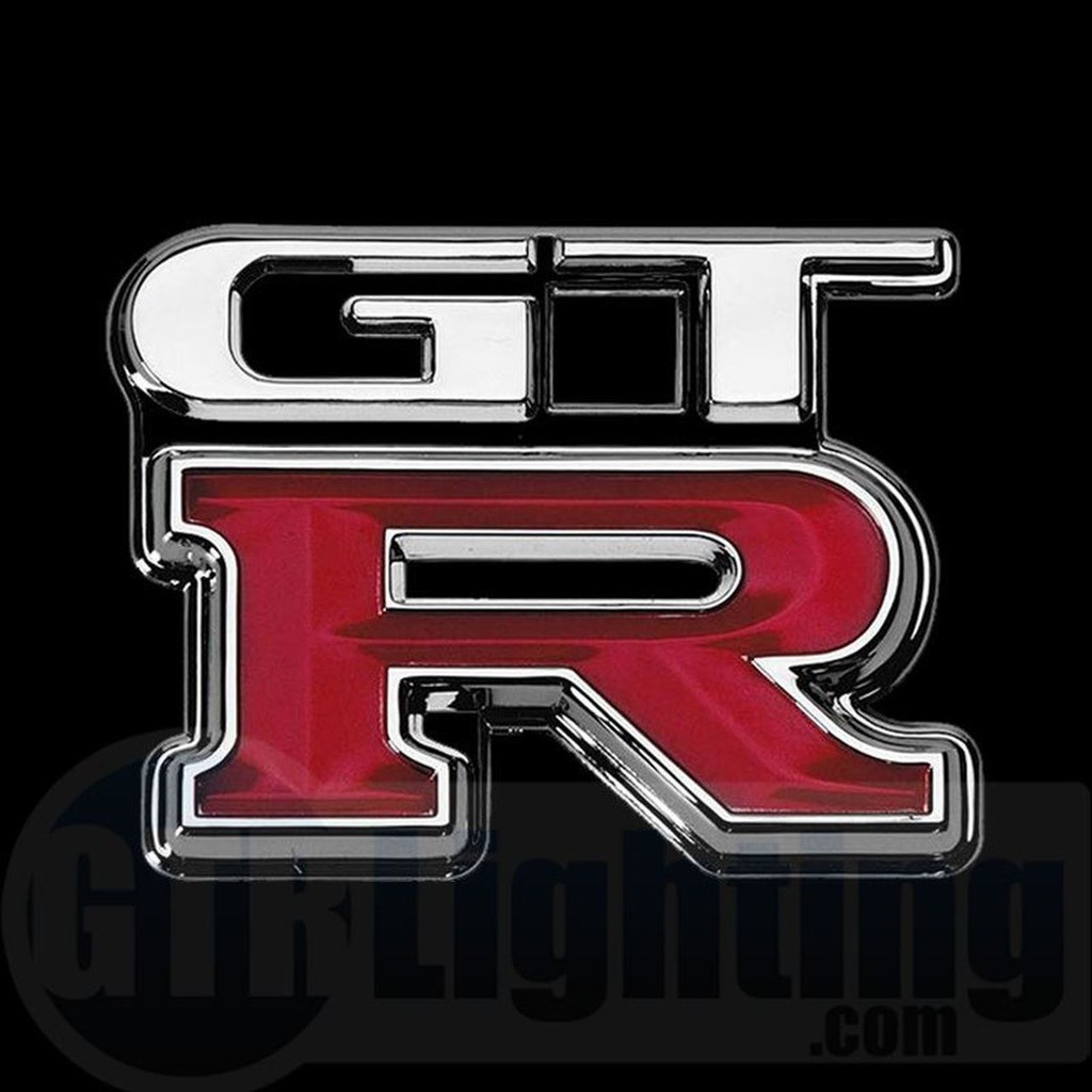 gtr-nissan-skyline-logo-ป้าย-ตรา-รถแข่ง-โลโก้-นิสสัน-สกายลาย-โครเมียม-กระจังหน้า-โลหะ