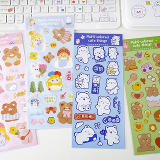 Multi-colored cute things stickers | สติกเกอร์สำหรับตกแต่ง เช่น แพลนเนอร์ รูปภาพ ขวดน้ำ | Decorative stickers