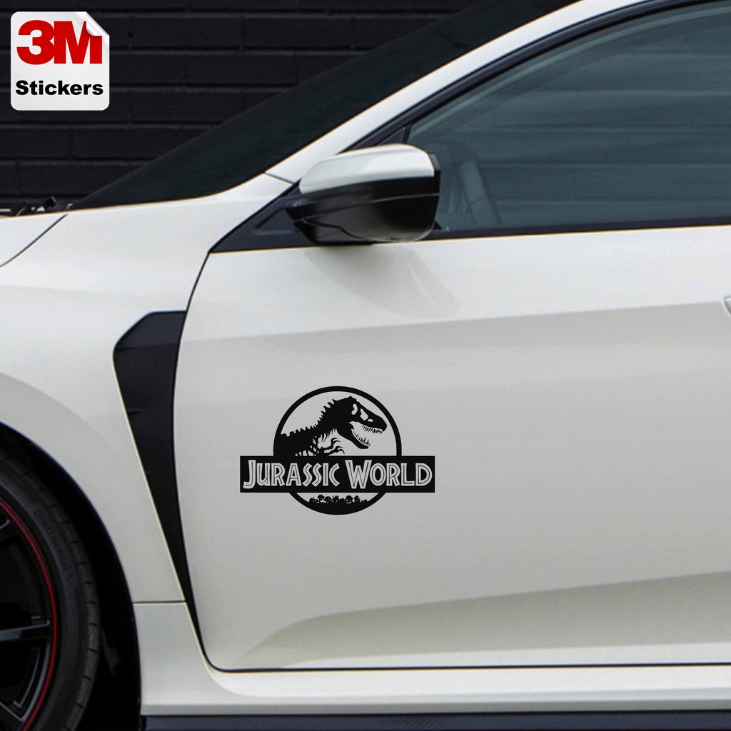 jurassic-world-สติ๊กเกอร์-3m-ลอกออกไม่มีคราบกาว-removable-3m-sticker-สติ๊กเกอร์ติด-รถยนต์-มอเตอร์ไซ