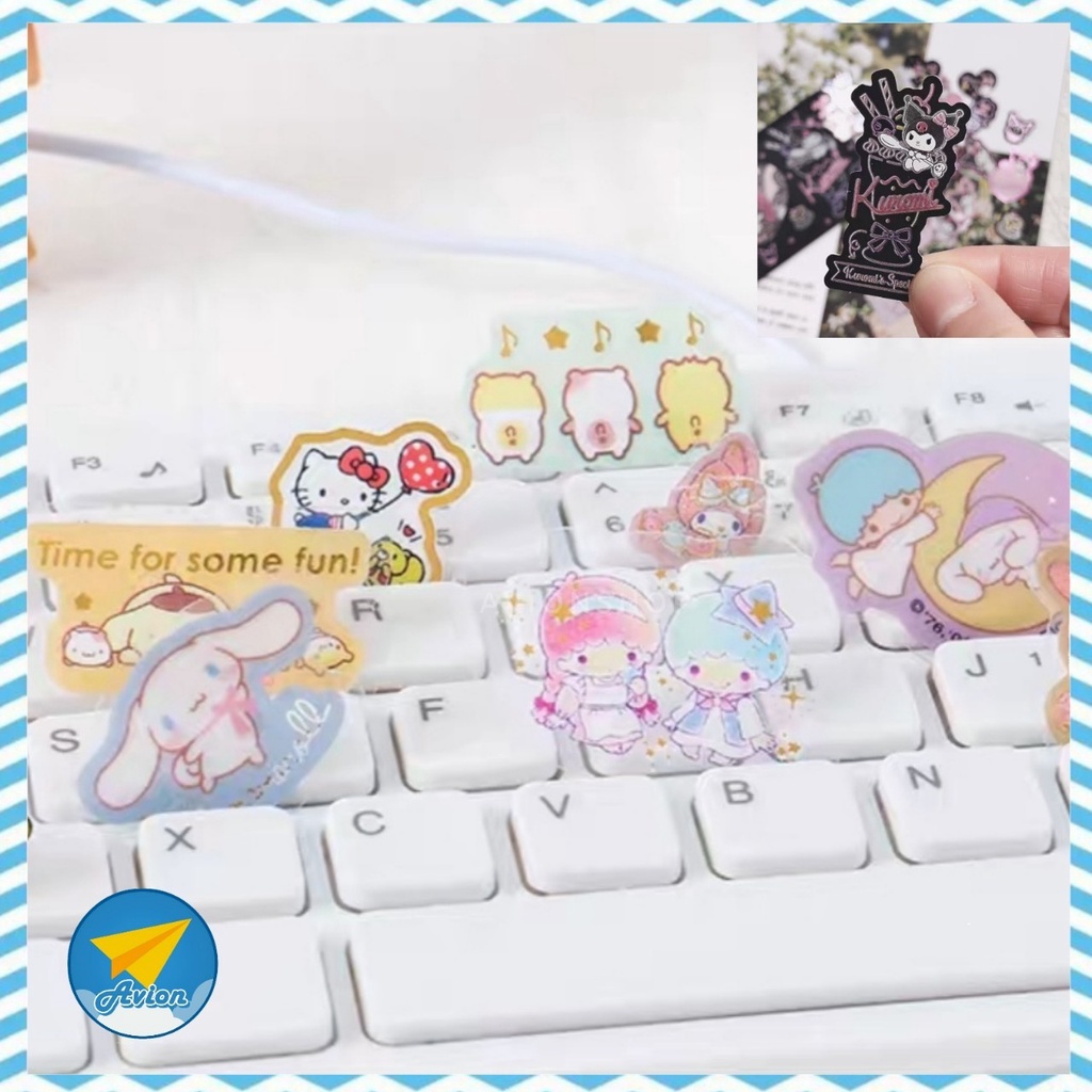 avionshop-สติ๊กเกอร์ลายการ์ตูน-45-ชิ้น-สติ๊กเกอร์ตกแต่ง-สติ๊กเกอร์ใส