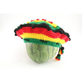 สินค้าราสต้า Tam Rasta Balls Pattern Green Yellow Red หมวกราสต้าทรงกลม มีบอลเล็กๆรอบหมวก