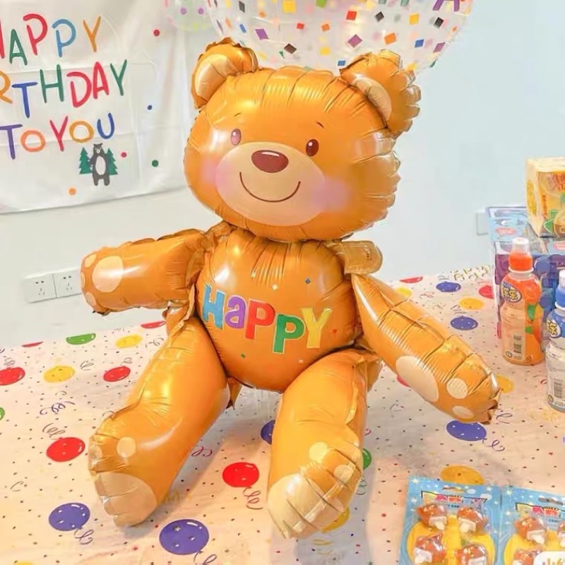 ลูกโป่งฟอยล์ตุ๊กตาหมี-4d-ตัวใหญ่-ลูกโป่งวันเกิด-ของเล่น-ตุ๊กตาหมี