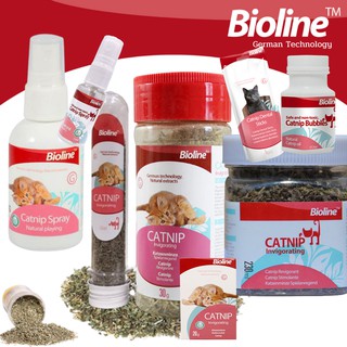สินค้า ยอดนิยม* Bioline กัญชาแมว catnip แคทนิปโรยอาหาร ของเล่นแมว แปรงขนแมว พร้อมส่ง