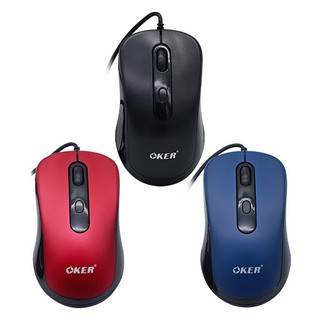 OKER A-186 USB Optical Mouse สายusb รุ่นA-186