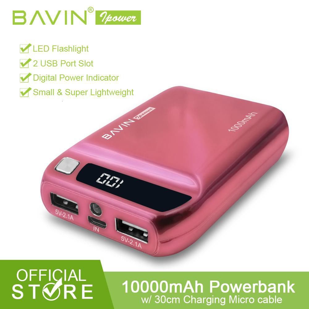OriginalBAVIN PC139S 10000mAh 2 USB Port Mini Portable Powerbank With