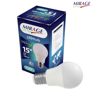 ASTINA / MIRAGE หลอดไฟแอลอีดี LED Lighting Bulb Eco 15วัตต์ (แสงสีขาว) ประหยัดพลังงานA+ ขั้วหลอดE27 ถนอมสายตาไร้กัง
