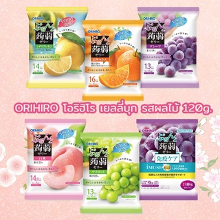 เจลลี่บุก รสผลไม้ ORIHIRO Jelly 1 ห่อ มี 6 ชิ้น 120g.