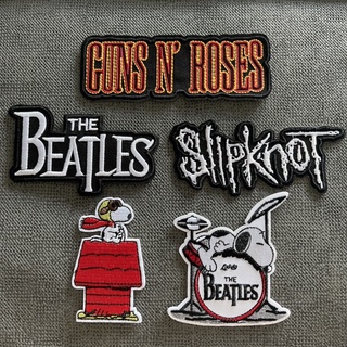 ตัวรีดติดผ้าลายวงร็อค60-90sมีBEATLES,Slipknot,Gun&amp;Rosesมีกาวในตัว