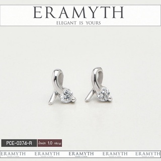 Eramyth Jewelry ต่างหูเงินแท้ สไตล์มินิมอล เล็กน่ารัก สำหรับสาวๆ ฝังเพชรสวิสCZ  PCE-0374-R