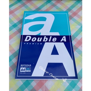 สมุดรายงาน A4 80แกรม (25แผ่น) เส้น 2หน้า Double A  ขายเหมา 6 เล่ม 90 บาท