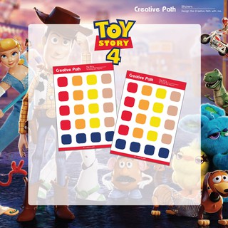 สติกเกอร์ Pantone ชุดสี Toy Story ขนาด 10x14 ซม. กันน้ำ Sticker