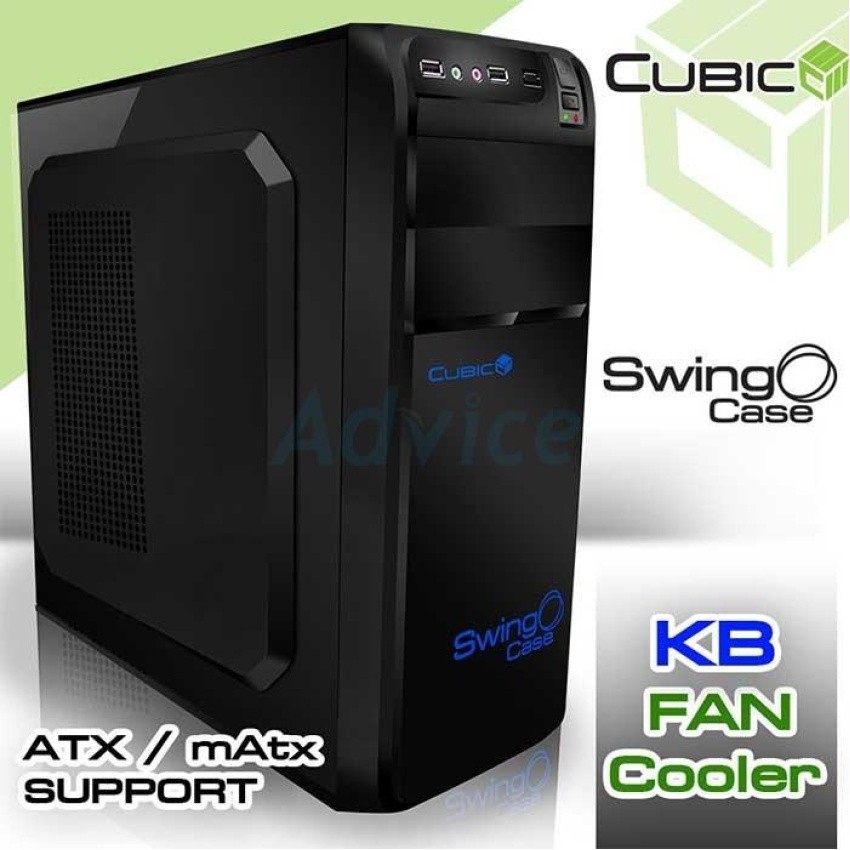 CUBIC Computer case (NP) Swing (Black-Blue) | Shopee Thailand
