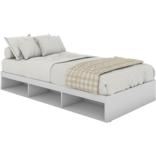 Koncept furniture เตียง 3.5 ฟุต KC-PLAY รุ่น FANTASY-B สีขาว (110 x 203 x 28.5 ซม.)