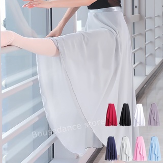ชุดเดรสกระโปรงยาว ผ้าชีฟอง สีดํา เหมาะกับเต้นบัลเล่ต์ สําหรับสตรี