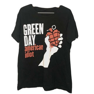 เสื้อยืดแขนสั้น พิมพ์ลาย Green Day American Idiot สีดํา สําหรับผู้ชาย ไซซ์ Xl
