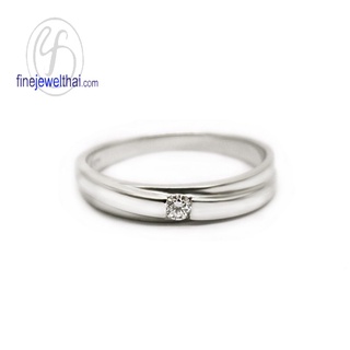 Finejewelthai แหวนเพชร-แหวนเงินแท้-เพชรสังเคราะห์-Silver-Daimond-CZ-Ring - R1248cz