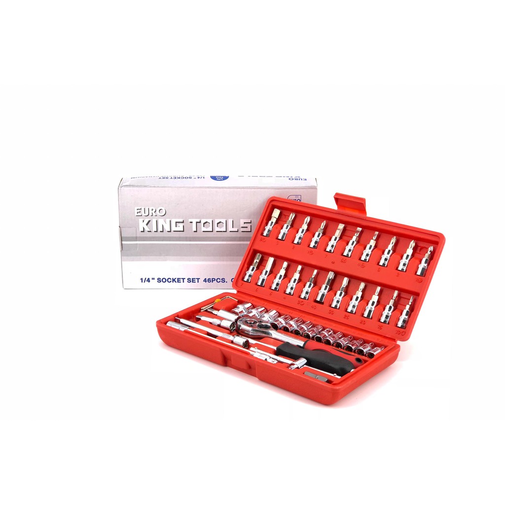บล๊อกชุด 1/4" Euro King Tools 46 pcs. Shopee Thailand