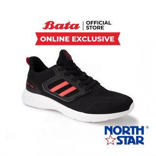 ภาพหน้าปกสินค้าBata บาจา (Online Exclusive) ยี่ห้อ North Star รองเท้าผ้าใบ รองเท้าสนีกเกอร์ออกกำลังกาย รองเท้าผ้าใบกีฬา ใส่เล่นยิม สำหรับผู้ชาย รุ่น Jacob สีดำ 8206026 ที่เกี่ยวข้อง