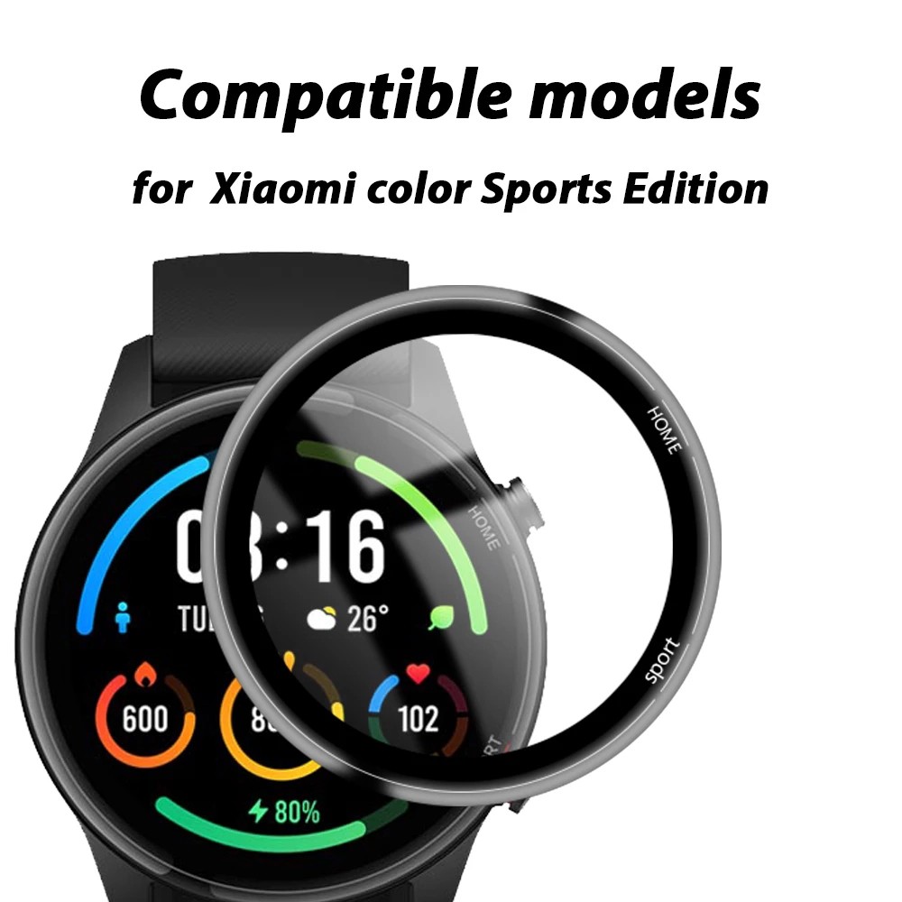 ภาพหน้าปกสินค้า3Dฟิล์มกันรอยหน้าปัดนาฬิกาข้อมืออัจฉริยะ แบบเต็มขอบ สไตล์กีฬา สำหรับนาฬิกา Mi Watch จากร้าน sunshinexu01.th บน Shopee