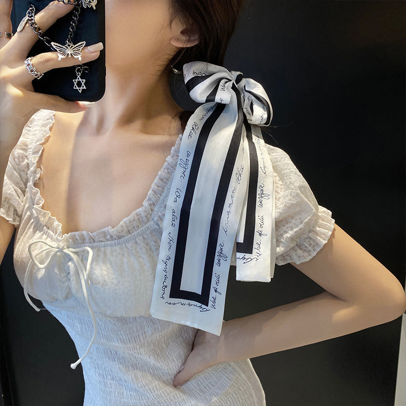 ภาพหน้าปกสินค้าผ้าพันคอผ้าไหม สไตล์เกาหลี สำหรับผู้หญิง