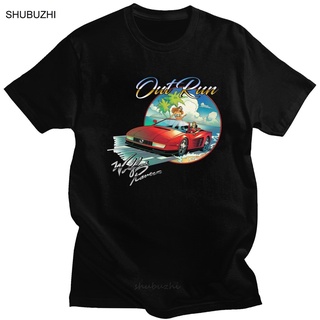 เสื้อยืดผ้าฝ้ายพิมพ์ลายขายดี เสื้อยืดแขนสั้น ผ้าฝ้าย ลายเกมอาร์เคด 80s Out Run สไตล์วินเทจ เรโทร เหมาะกับของขวัญ สําหรับ