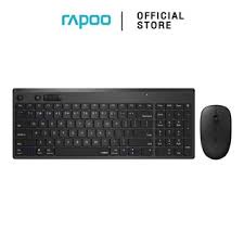 ac KEYBOARD & MOUSE WIRELESS (คีย์บอร์ดและเม้าส์ไร้สาย) RAPOO KB-8100M ...