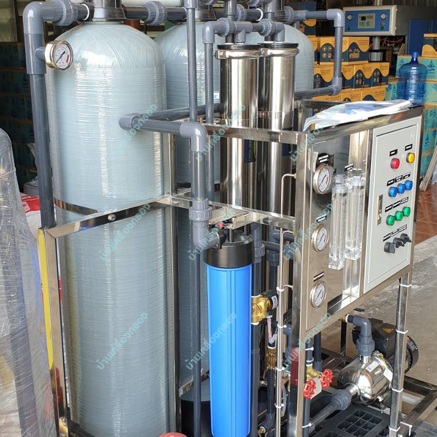 บ้านเครื่องกรอง-เครื่องกรองน้ำดื่มอุตสาหกรรม-pretreatment-frp12x52-ro-12000-lpd-on-frame-mb-4040lx2