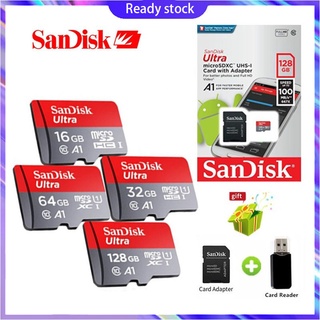 สินค้า SANDISK 【COD】การ์ดหน่วยความจํา Micro SD 128GB 32GB 64GB 256GB 16G 400GB SD TF 32 64 128 gb สําหรับโทรศัพท์มือถือ