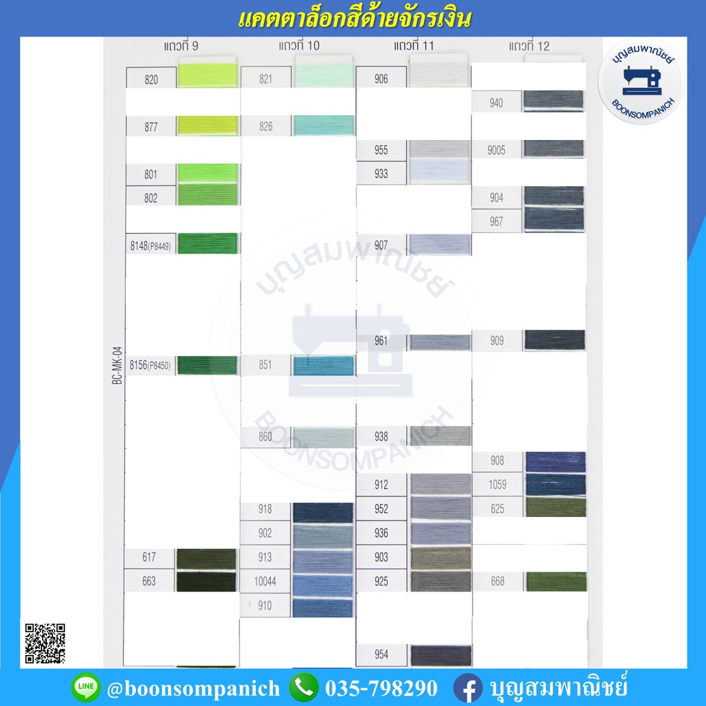 ภาพสินค้าด้ายเย็บผ้า ด้ายตราจักรเงิน หลอดเล็ก ด้ายลูกล้อ ยาว 500เมตร ราคาถูก จากร้าน boonsompanich บน Shopee ภาพที่ 3