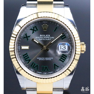 ROLEX Rolex DATEJUST II 126333 สีเทาหน้าปัดเขียวโรม