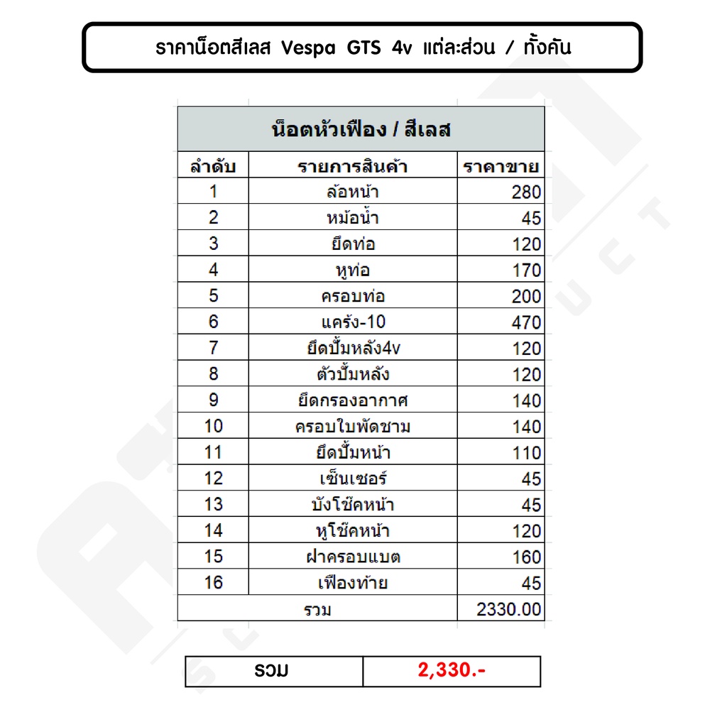 น็อตหัวเฟือง-เวสป้า-vespa-gts-4v-ทั้งคัน