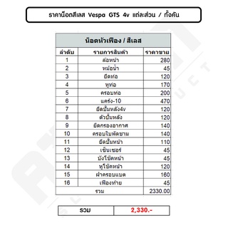 น็อตหัวเฟือง-เวสป้า(Vespa)-GTS 4v-ทั้งคัน