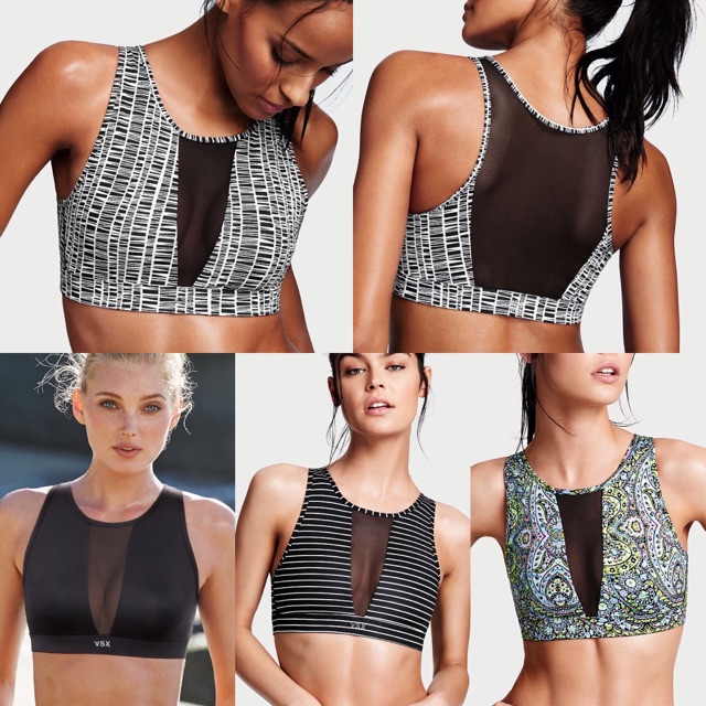 VICTORIA'S SECRET SPORT High-neck Mesh Sport Bra