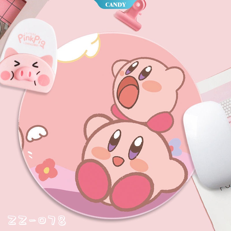 sanrio-kawaii-แผ่นรองเมาส์-หนัง-pu-ลายการ์ตูน-star-kirby-ขนาด-22-ซม-สําหรับเล่นเกมคอมพิวเตอร์-สํานักงาน-can