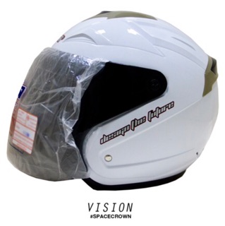 ภาพขนาดย่อของภาพหน้าปกสินค้าหมวกกันน็อค Spacecrown รุ่น vision จากร้าน kinkinmotor บน Shopee