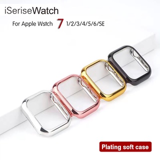 ภาพหน้าปกสินค้าเคสป้องกันหน้าจอ ชุบ TPU สําหรับ Apple Watch Series 7 1 2 3 4 5 6 SE iWatch 41 มม. 45 มม. 42 มม. 38 มม. 40 มม. 44 มม. ที่เกี่ยวข้อง