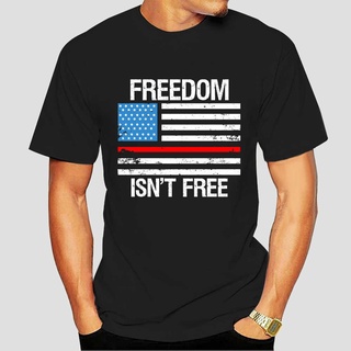 【100% cotton】ใหม่ เสื้อยืดลําลอง แขนสั้น พิมพ์ลายธงอเมริกัน Freedom IsnT Free Mmmjio31Ifiehm60 สําหรับผู้ชาย