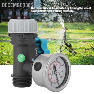 December305 G3/4in Adjustable Water Pressure Regulator Valve with Gauge Greenhouse Garden Irrigation Controller