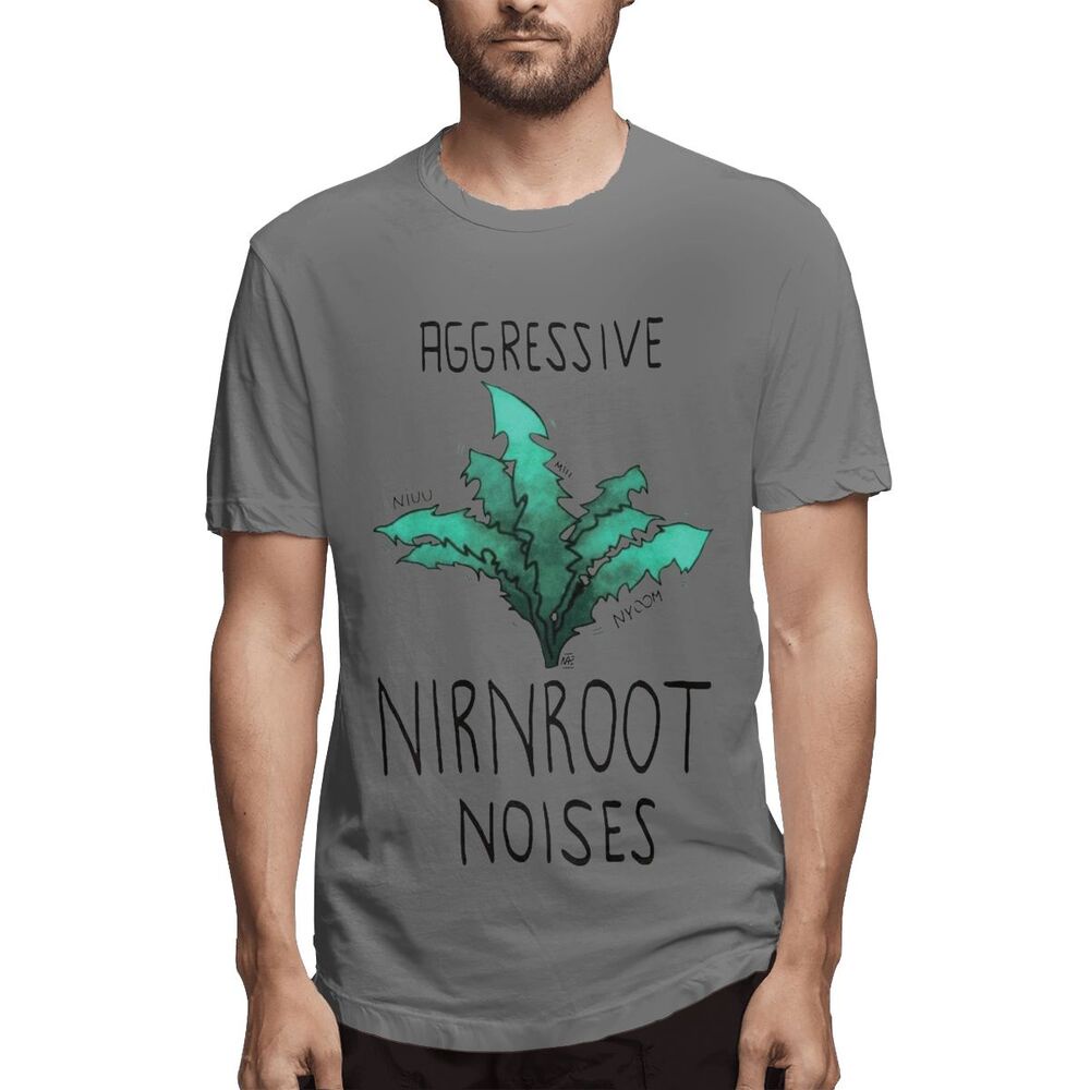 เสื้อยืด-พิมพ์ลาย-aggressive-nirnroot-noises-skyrim-elder-scrolls-your-nirnroot-สําหรับผู้ชาย