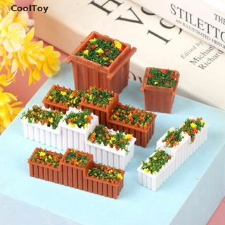 &lt; Cooltoy &gt; โมเดลกระถางต้นไม้จิ๋ว 1:12 สําหรับตกแต่งบ้านตุ๊กตา สวน