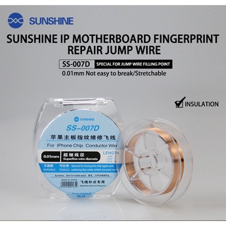 Sunshine SS-007D ลวดจั๊มพ์ 0.01 มม. 150 ม. ยืดหยุ่น สําหรับซ่อมแซมชิป