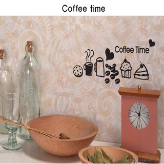 วอลล์สติ๊กเกอร์ LSF-025 Coffee Time กาแฟ