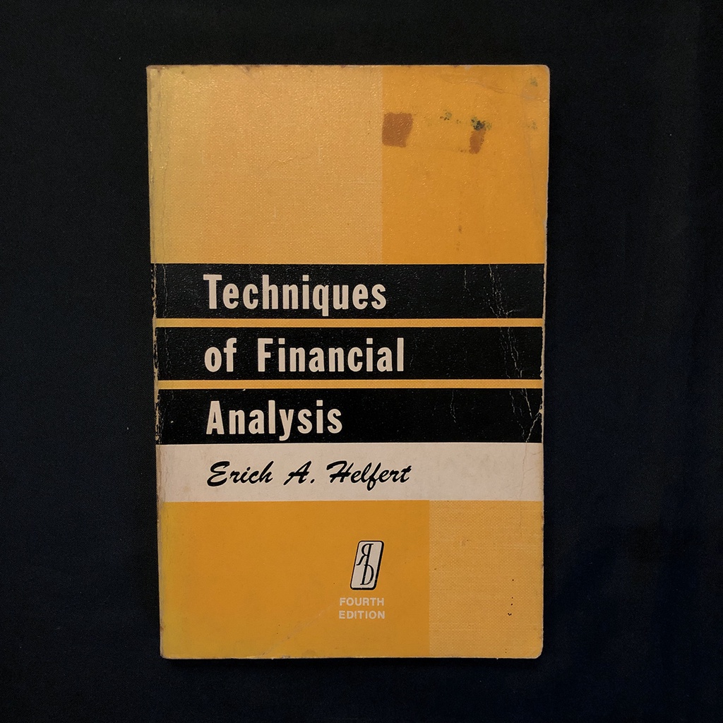 หนังสือ-techniques-of-financial-analysis-erich-a-helfert-มือสอง