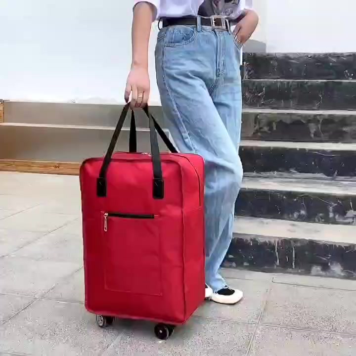 กระเป๋าเดินทาง-ผ้าออกซ์ฟอร์ด-ขนาดใหญ่-จุของได้เยอะ-สามารถพับได้-เหมาะกับการเดินทาง-สําหรับนักเรียน