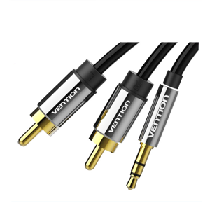 [ส่งไวจากไทย] Vention สายเคเบิล แปลงเสียง 3.5 มม. เป็น 2RCA สำหรับมือถือ แท็บเล็ต เครื่องขยายเสียง คอมพิวเตอร์ แล็ปท็อป
